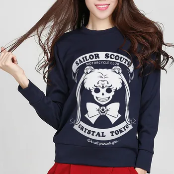 

2020 spring Cartoon Sailor Moon Women Hoodies Japan Kawaii Women Gothic Lolita Punk Sweatshirt Tracksuit New Arrival Hipster