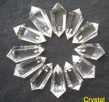 

12 Clear QUARTZ CRYSTAL DT Points Pendant