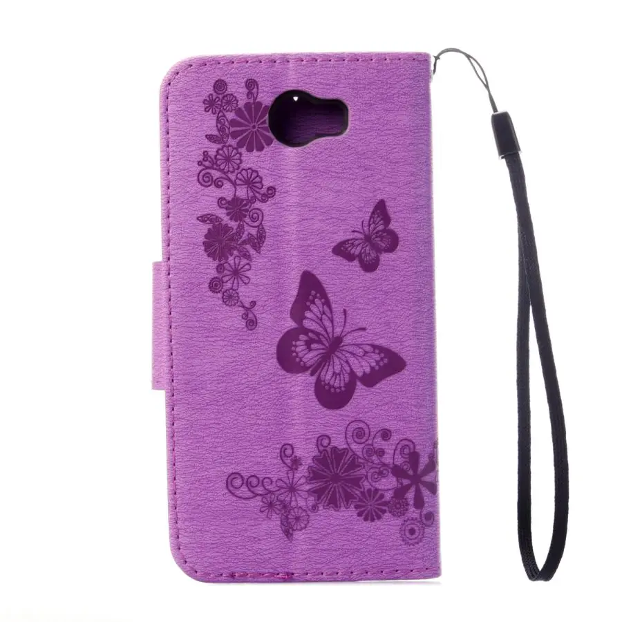 Кожаный чехол для huawei Y5II Y5 2 huawei Y6 II, компактный чехол для Honor 5A, LYO-L21 Чехол-книжка с бабочкой, кошелек, сумка для телефона