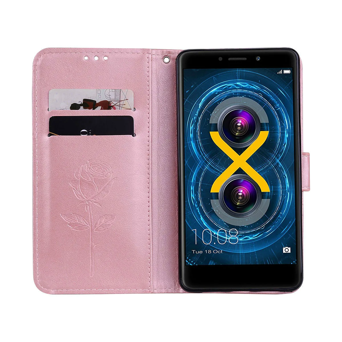 Кожаный чехол для Honor 6X чехлы Huawei Mate 9 Lite кошелек цветочный дизайн телефона GR5