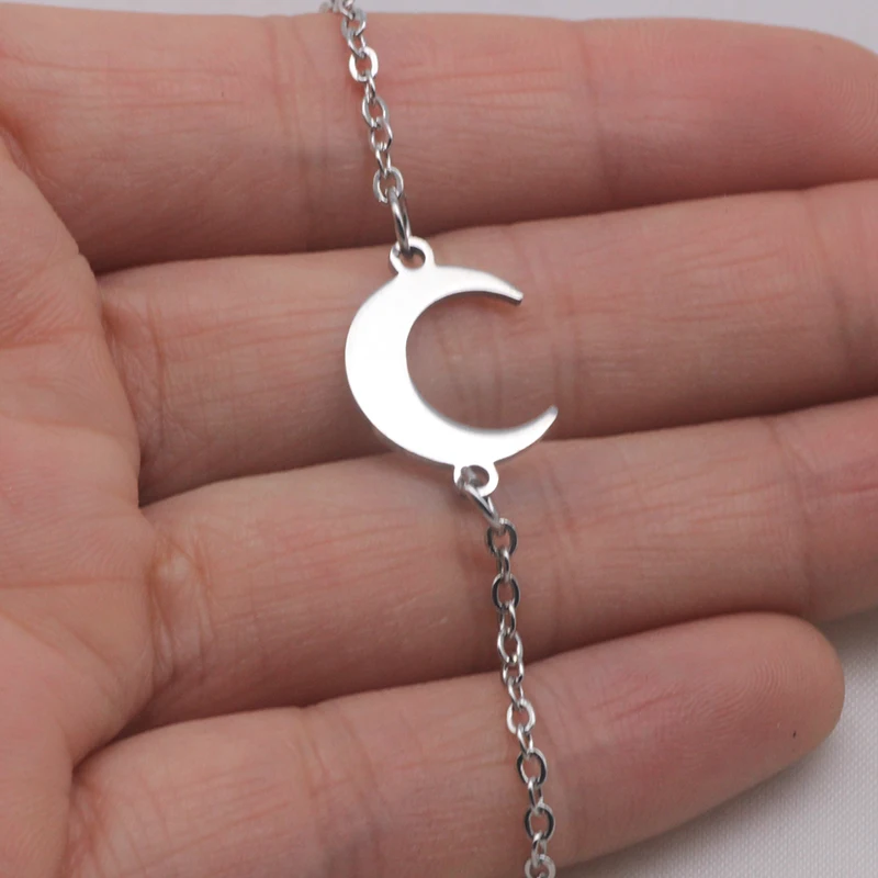 

High Quality Unisex Stainless Steel Moon Bracelet Best Gift For Friend Drop Shipping Accepted YP6915