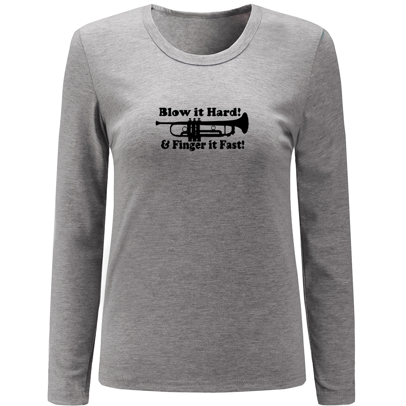 iDzn Cotton Spring Autumn Women's Long Sleeve Funny T Shirt Blow It