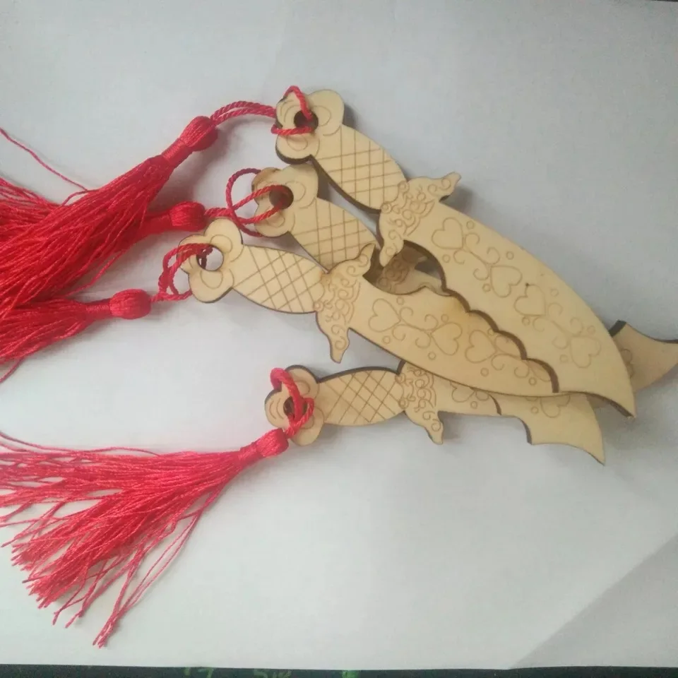 10pcs laser cut wooden sword pendant knife shape wood toy