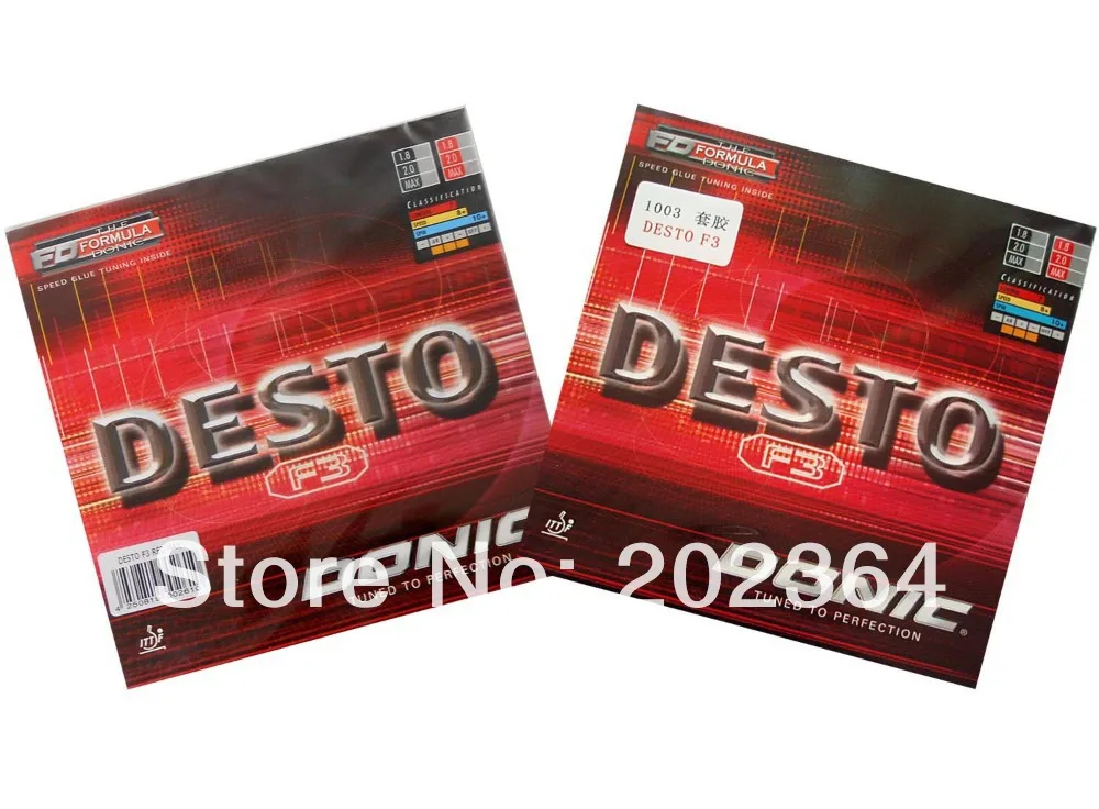 

2Pieces Donic DESTO F3 F-3 F 3 Pimples in Table Tennis Ping Pong Rubber With Sponge 2015 The new listing