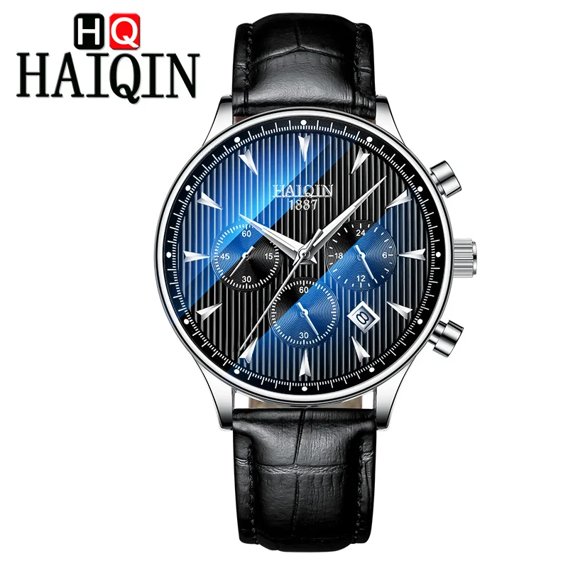

HAIQIN Men's Watches Men Top Brand Luxury WristWatch Men Sport Military Luminous Busisiness Clock Man Watch 2019 Reloj Hombre