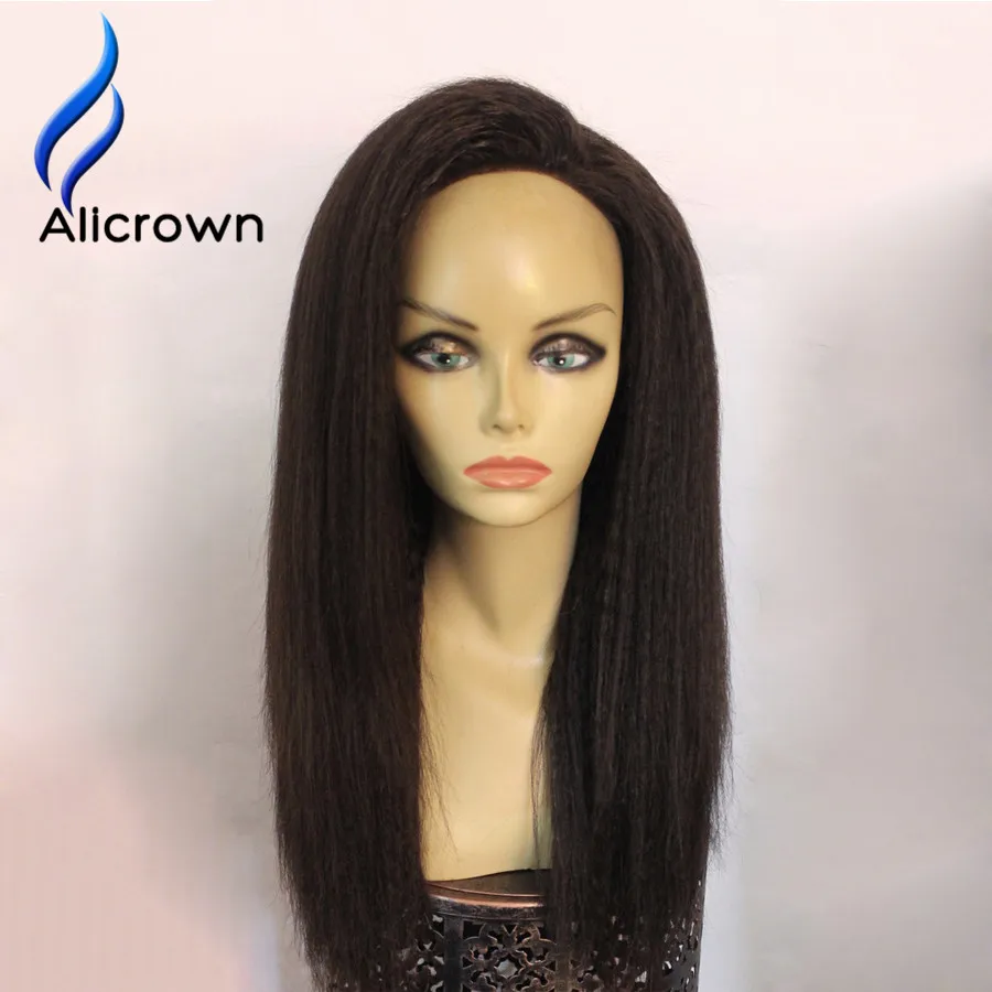 Kinky font b Straight b font Full Lace Wig Human font b Hair b font Lace