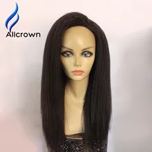 Kinky font b Straight b font Full Lace Wig Human font b Hair b font Lace