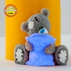 Тедди с подушкой 3d форма для мыла 100% пищевого силикона 3d формы ручной работы мыло в форме животного и свеча оптом ► Фото 2/6