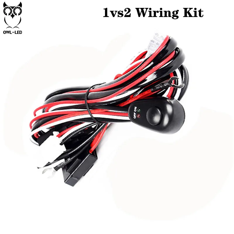 

OWL-LED Universal 12V 40A Car Fog Light Wiring Harness Kit Loom For LED Work Driving Light Bar With Fuse And Relay Switch