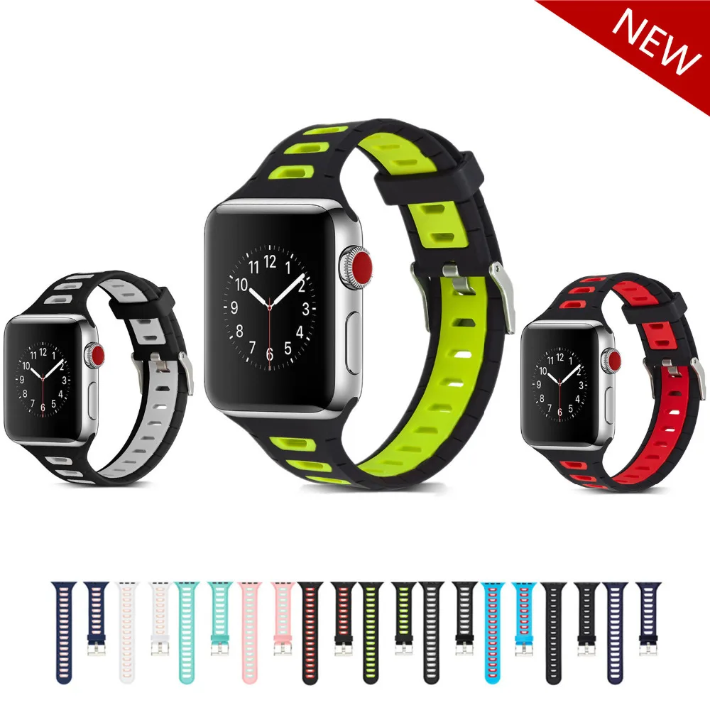 Sport strap for apple watch band 42mm 38mm bracelet wrist belt silicone watchband for iwatch 3/2/1 band watch accessories Sport strap for apple watch band 42mm 38mm bracelet wrist belt silicone watchband for iwatch 3/2/1 band watch accessories