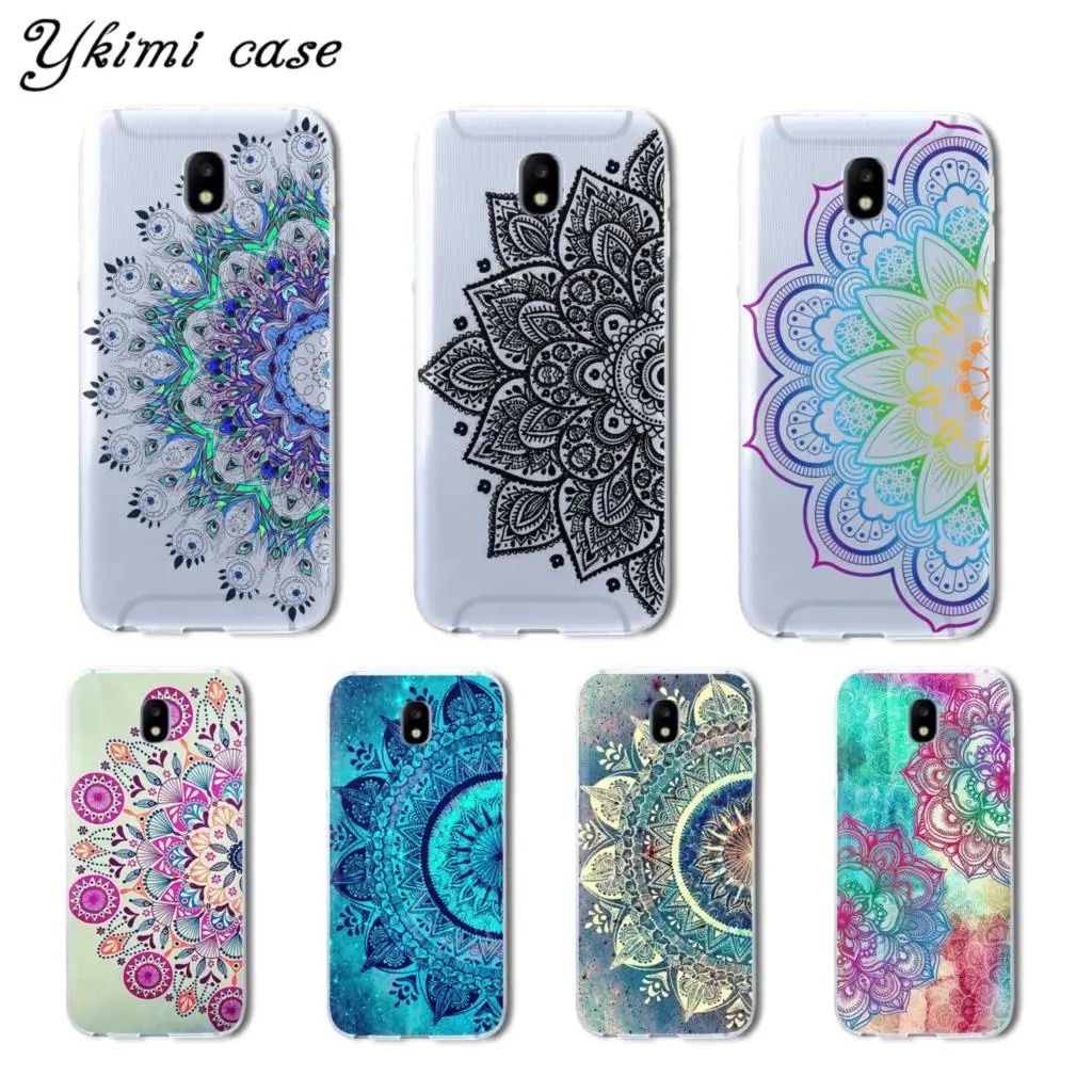 

Ykimi Case For Samsung J3 J5 J7 2017 Eurasian version J3 J4 J6 J8 2018 Case Beautiful mandala Cover TPU Soft Silicone capa