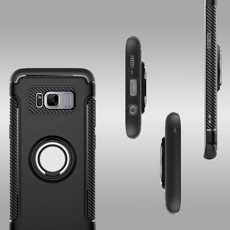 Роскошный бронированный чехол для Samsung J2 J5 J7 Prime J3 2016 2017 Pro S7 Edge S8 S9 Plus с подставкой