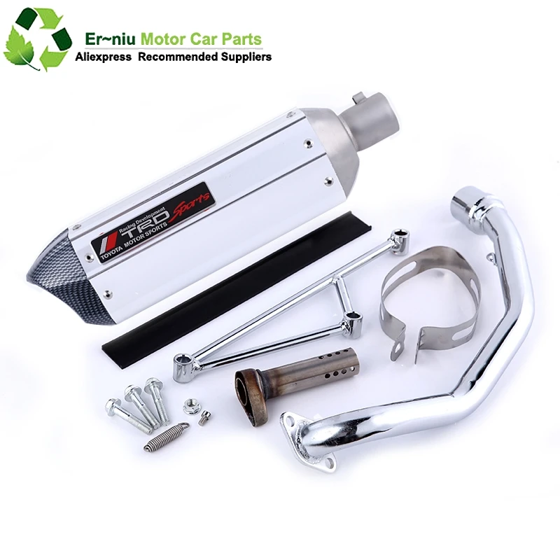 

JIA Motor - scooter kymco 125 SCOOTER exhaust GY6 125CC 150CC NEW RACING HIGH PERFORMANCE BLACK SHORT EXHAUST