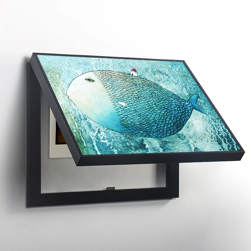 

Living Room Nordic Meter Box Decorative Painting Cartoon Barrier Block Shelter Painted Switch Box Painting Electric Switch Box