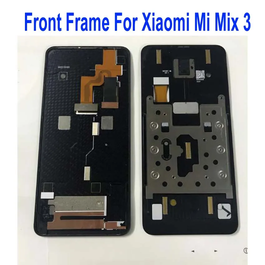 

Original Black Front Frame LCD Supporting Housing Faceplate Bezel / Middle Frame with Flex Cable For Xiaomi Mi mix 3 mix3
