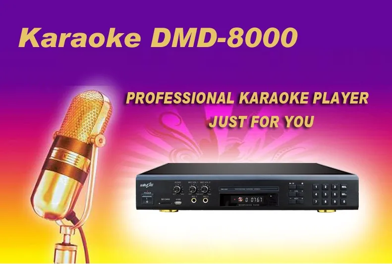 Midi/DVD караоке плеер с цифровой записью 38k караоке песни DMD-8000 домашний Midi караоке машина с USB/SD ридером