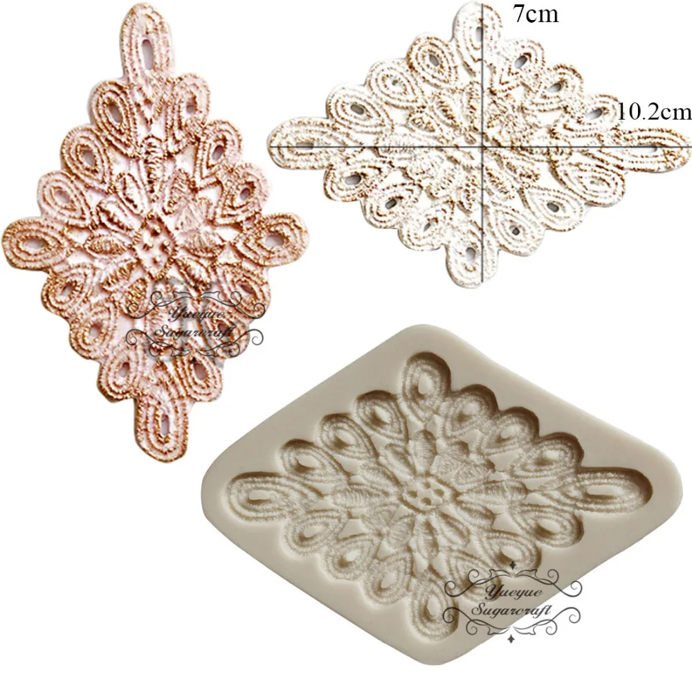 

Yueyue Sugarcraft Lace silicone mold cake decorating tools confeitaria moldes de silicone fondant cake mold chocoe molds