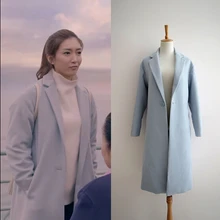 Великобритания Новинка Осень/Зима Женское простое длинное пальто с зубчатым отворотом женское кашемировое пальто manteau femme casaco feminino