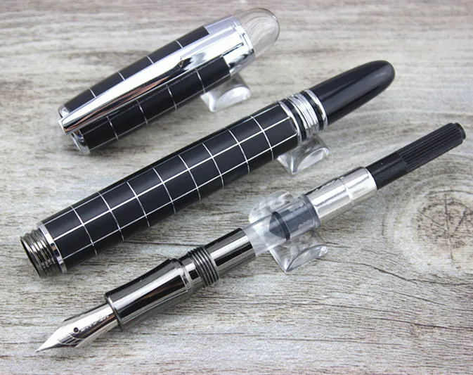 Baoer79-Fountain-Pen-Luxury-Crystal-Head-Black-Lattice-Ink-pen-pilot-fountain-pen-Advertising-Gift-Customizable(5)