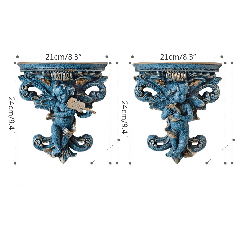 Европейский Креативный винтажный Эрос Купидон Ангел статуэтки стеллажи для хранения орнамент Настенный декор для гостиной полка для хранения украшение дома
