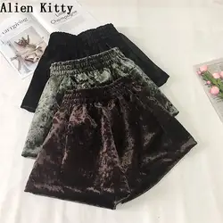 Alien Kitty 2019 новые шорты с высокой талией с эластичной талией женские свободные повседневные шорты Feminino женские сексуальные свежие тонкие