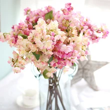 52,5 см японский сакура искусственный цветок вишня яркий букет Искусственные цветы Дерево желаний Свадебные вечерние украшения для дома