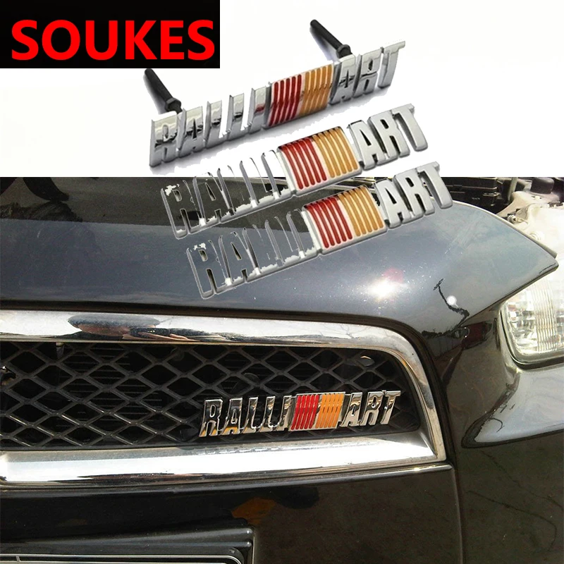 

Car Styling Emblem Chrome Plated Metal Front Grille Fender Badge Sticker For Mitsubishi Lancer 10 ASX Pajero X Outlander Galant