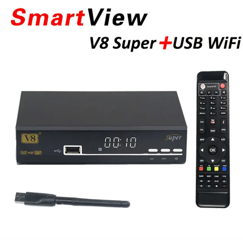Freesat V8 супер рецепторов DVB-S2 спутниковый ресивер Поддержка PowerVu Biss ключ Cccamd Ccam Newcamd