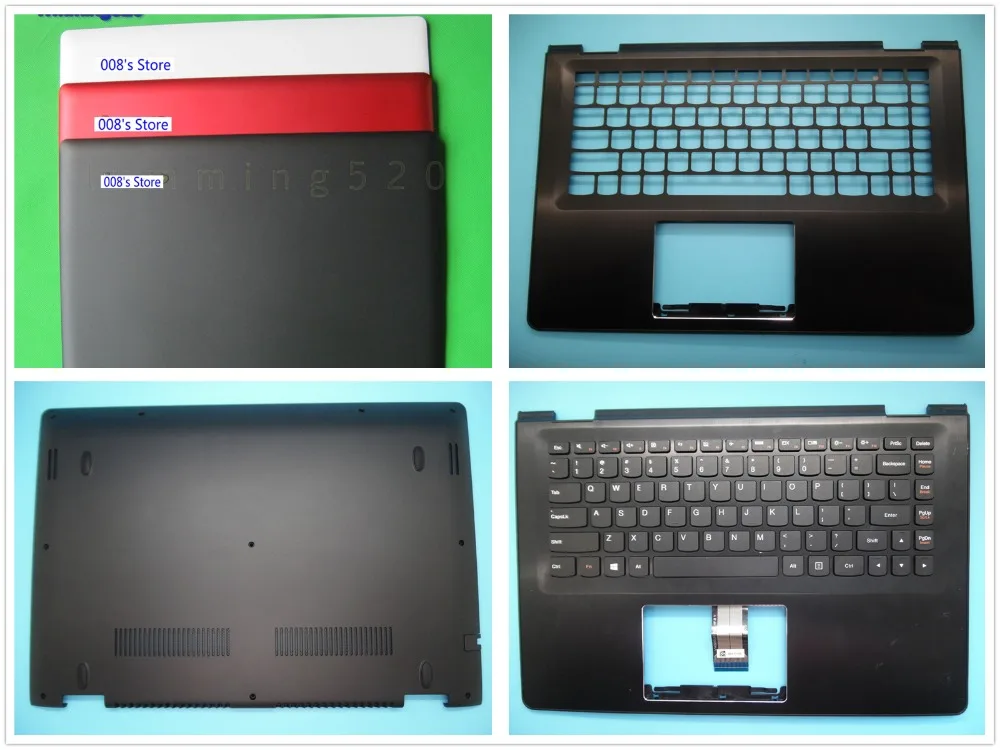 

New Case For Lenovo Yoga 500-14ISK Flex 3-1470 Top Lid Back Cover/Palmrest Upper/Keyboard UK US/Bottom Case Lower Base/hinges