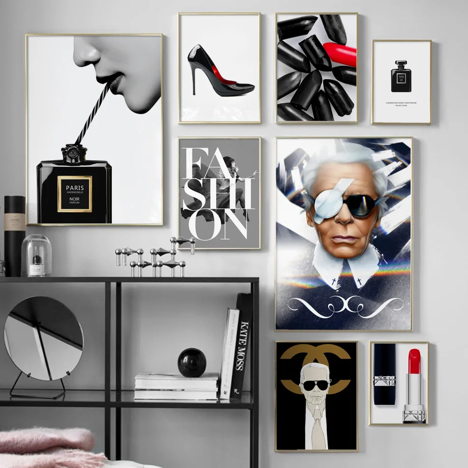 

Paris Legend Fashion Karl Girl Favorite Wall Art Canvas Painting Nordic Posters And prints Wall Pictures For Living Room Decor