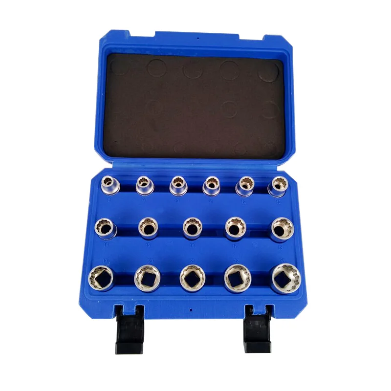

DZT 16PCS Gear Lock Sockets Wrench Auto Repair Tool Hand Tool Set Socket Set 1/2 Inch Size