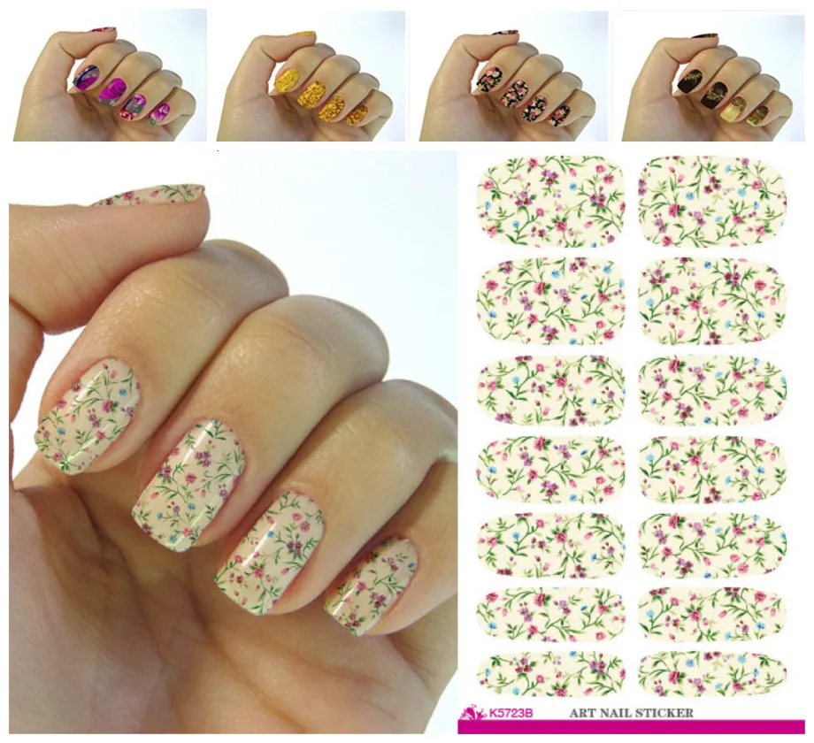 K613 Новая мода вода передача фольги ногтей наклейки все виды nail art дизайн шаблоны