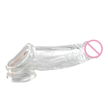 Delay Penis Sleeve Realistic Dildo CondomTextured Extension Penis For Couple Ring Sex Products Adult Sex Toys For Men Games Shop 6