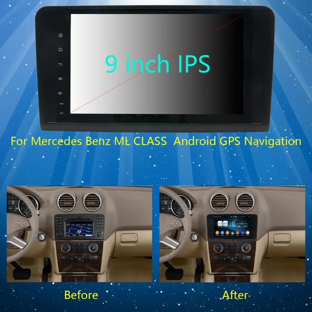 " ips Android 9,0 8Core 4G+ 64G Автомобильный dvd-плеер для Mercedes Benz ML GL Class W164 X164 ML350 ML500 GL350 GL450 GPS стерео радио