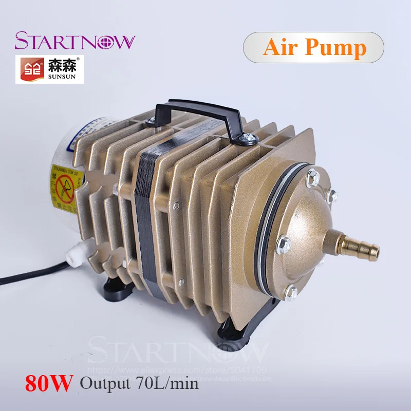 Электромагнитный воздушный компрессор 70Л/мин ACO-005 SUNSUN воздушный насос 80 Вт с обратным клапаном воздушный камень Водопровод для рыбоводства
