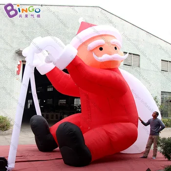 

20feet/6 meters high large christmas inflatable santa claus with crutch -inflatable toy