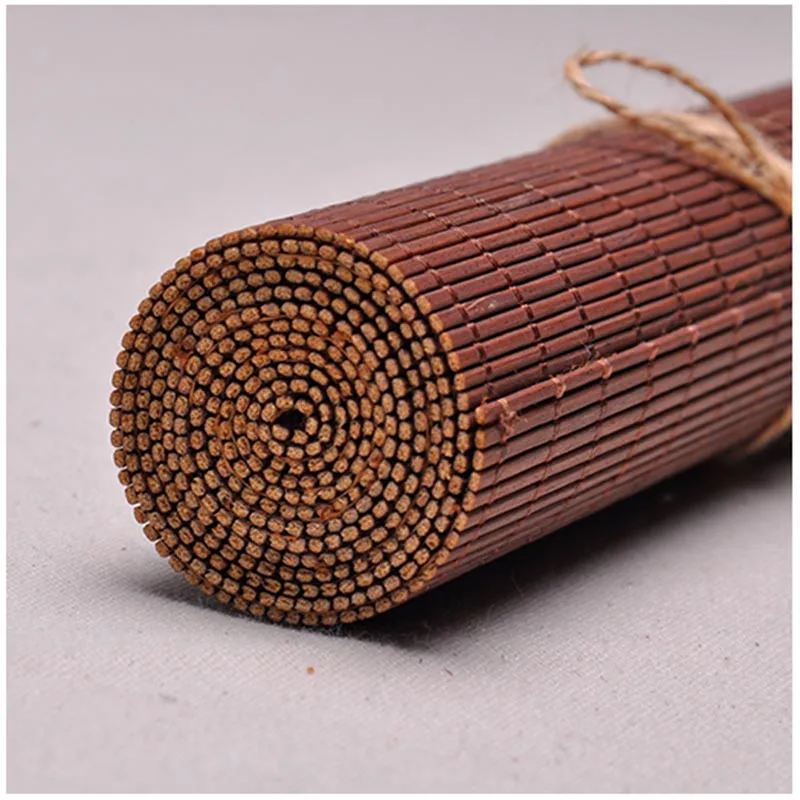 82in Bamboo Weave Tea Mats Table Runners Curtains Table Cover Tea Set Accessories Vintage Home Deco