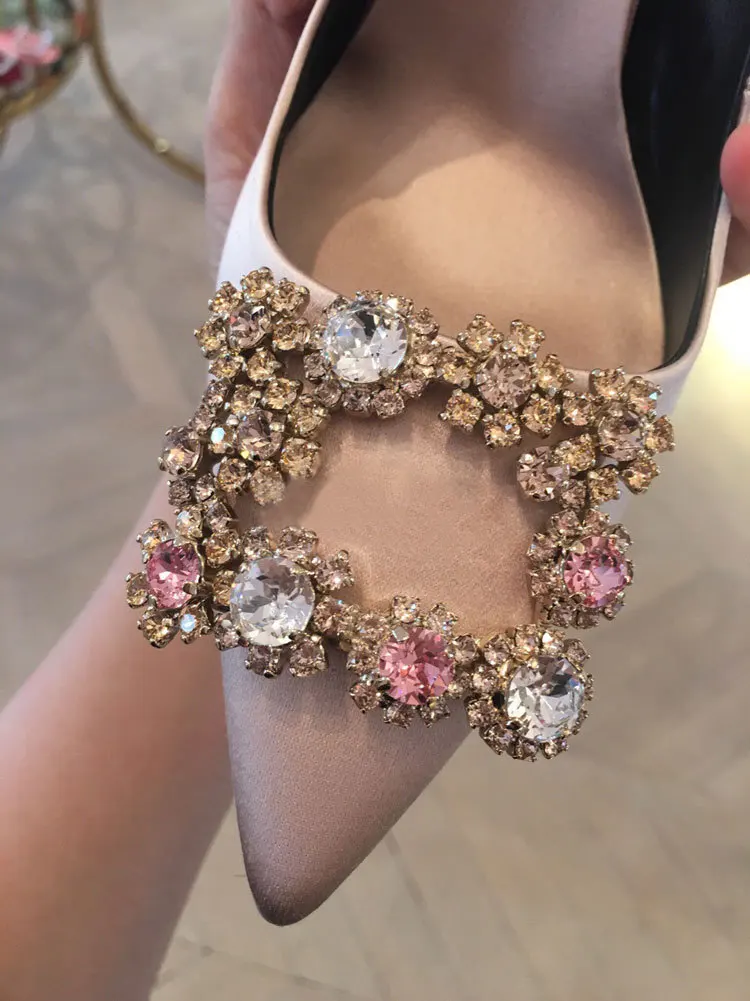 Свадебные босоножки для невесты; женская обувь на высоком каблуке; цвет шампанского; обувь для подружки невесты с кристаллами и стразами; атласная обувь с ремешком на щиколотке; обувь для подружки невесты