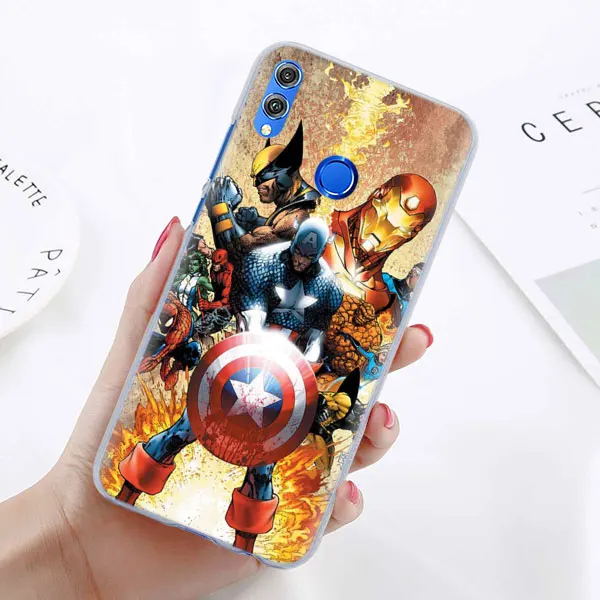 Чехол для телефона Marvel Мстители супер герои для huawei Honor 8X 8A Pro 8C 8S 9 10 Lite 20i Honor Play Y7 Y9 чехол - Цвет: 05