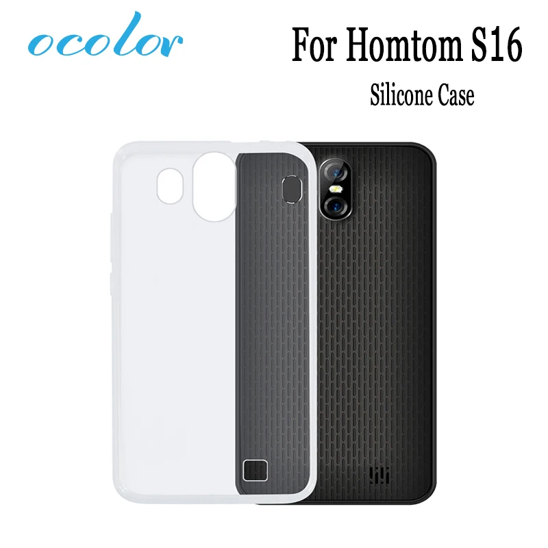 Ocolor для HOMTOM S16 Мягкий силиконовый чехол на заднюю панель защитный из ТПУ 5 дюймов