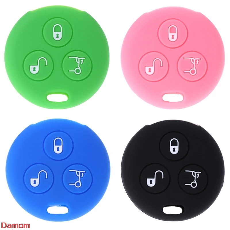 

Silicone Car Key Case Cover Fits for Benz Smart City Roadster Fortwo 3 button