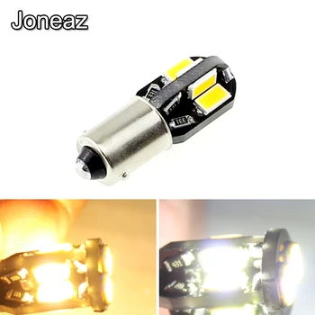 

Joneaz 10X Dc 12 volt Auto Backup Reserve bulbs lamps BA9S BAX9S T4W 1.5W 12v car styling 5730 8 leds warm white 3000K 6000K
