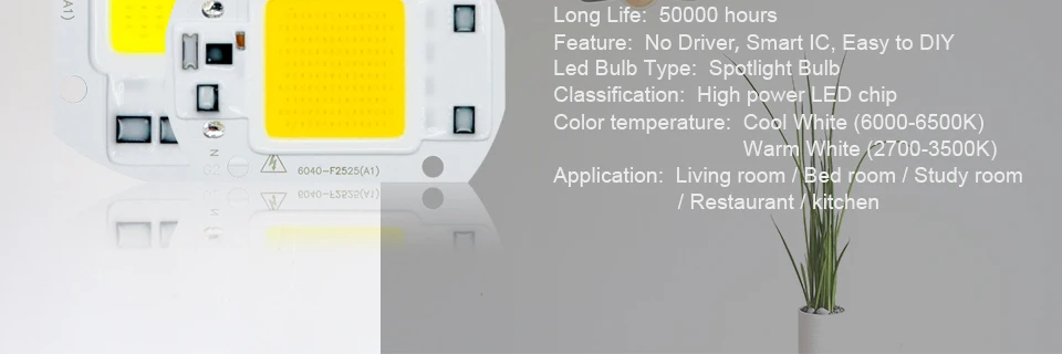 COB светодиодный светильник чип 220V 3W 5W 7W 9W 10W 20W 30W 50W Smart IC драйвера не потолочные светильник Точечный светильник DIY светильник ing ампулы светодиодный лампы