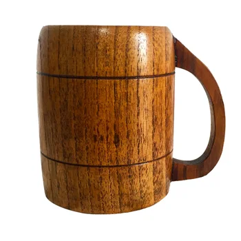 

400ml Large Capacity Handmade Wooden Mugs Drinkware Beer Mug Cup vintage Japanese Drinking Cup Natural Wood Tea Coffee Cups