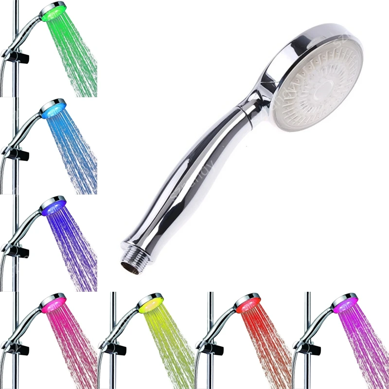 Bathroom Healthy New 7 Color Sensor Led Shower Head With Light