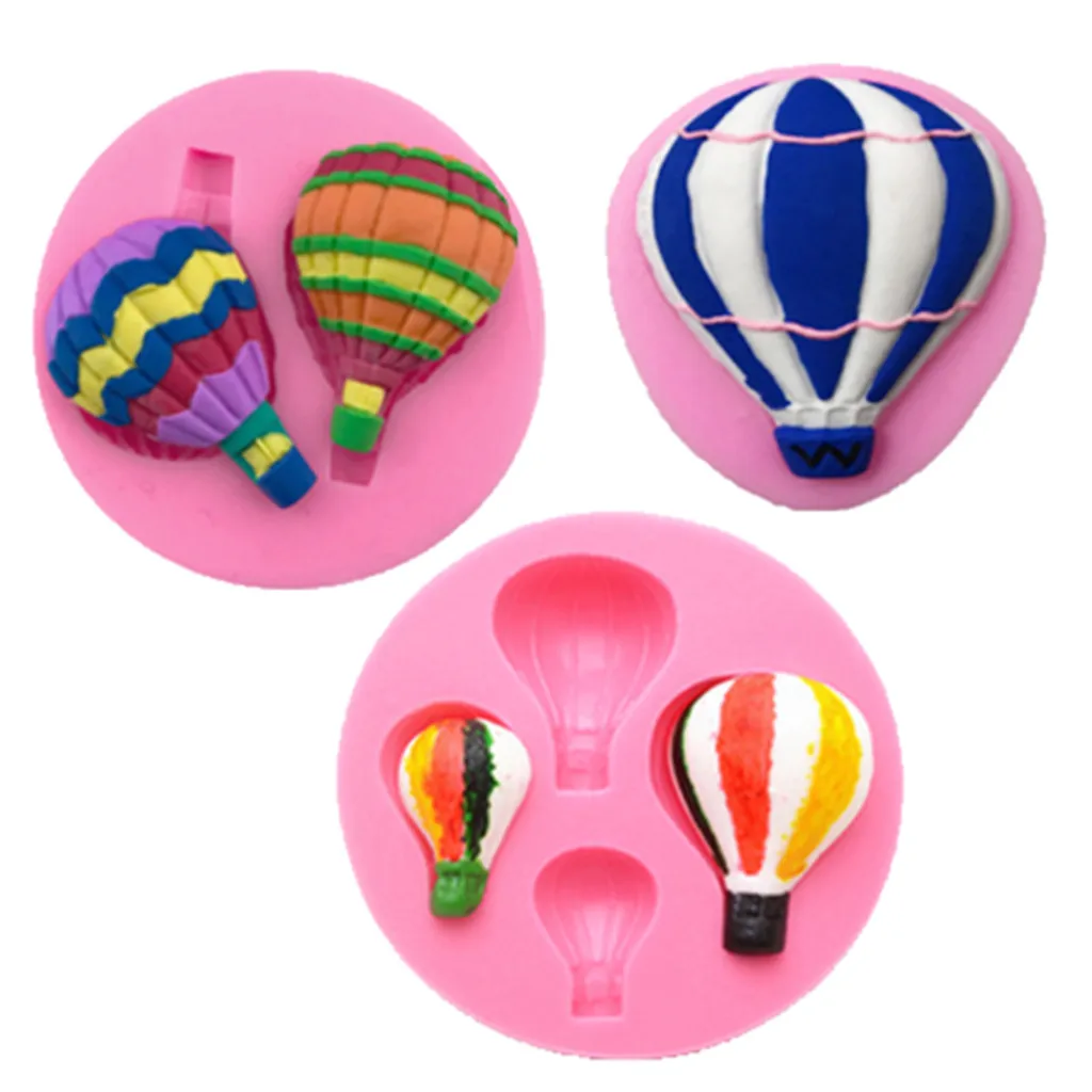 

3D Hot Air Balloon Biscuits Fondant Cake Silicone Mold Candy Cookies Decoration Mold Chocolate Baking Tool #W