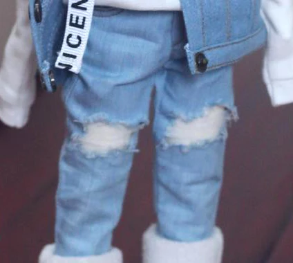27 см-30 см 1/6 BJD YOSD Кукла одежда модный джинсовый жилет, толстовка, брюки с дырками - Цвет: JPy6---010