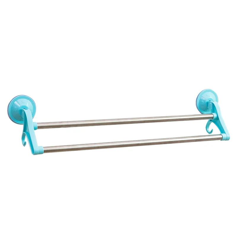 

Bathroom strong suction cup towel rack bathroom stainless steel double towel rack towel bar LO42310