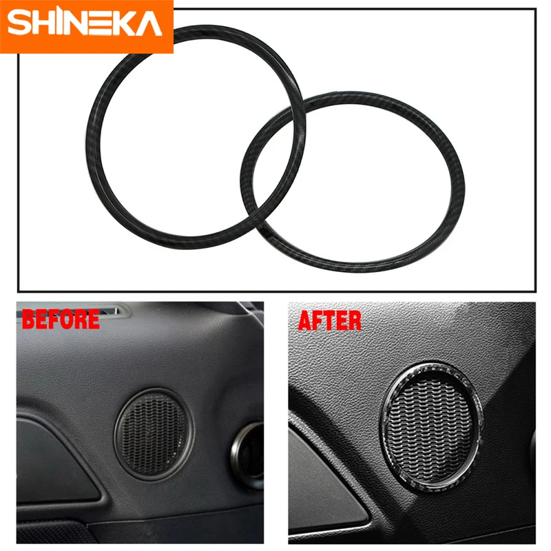 SHINEKA внутренние молдинги для Ford Mustang- углеродное волокно декоративные наклейки комплект для Ford Mustang аксессуары
