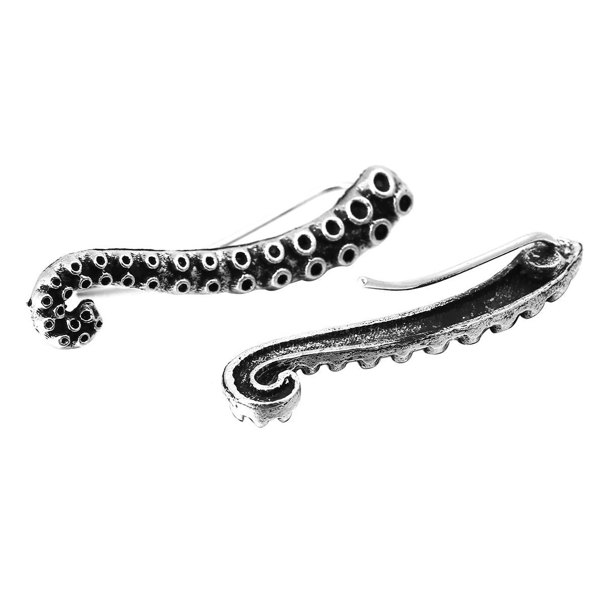 Fashion Octopus Tentacle Earring Vintage Punk Ear Piercing Cuff Clip-On Pin Earrings For Women Men Hip Hop Stud Earring Jewelry